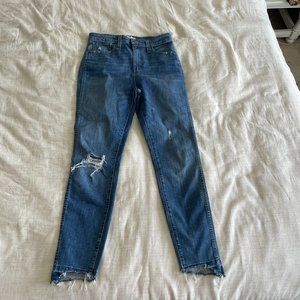 Madewell Curvy High Rise Skinny Distressed